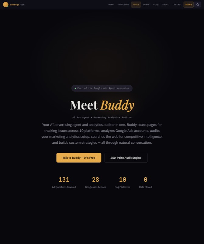 Buddy — AI Ads Agent + Marketing Analytics Auditor