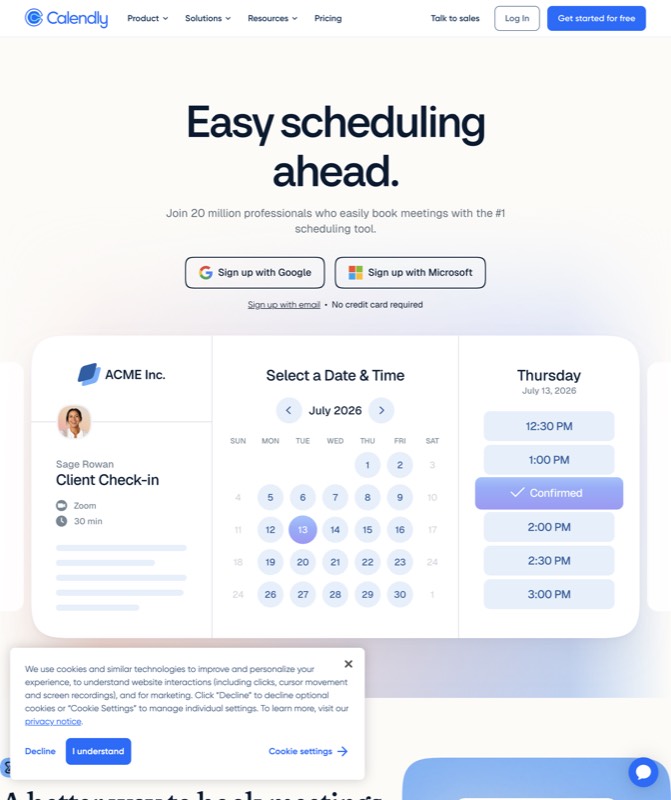 Calendly — real Social Media work