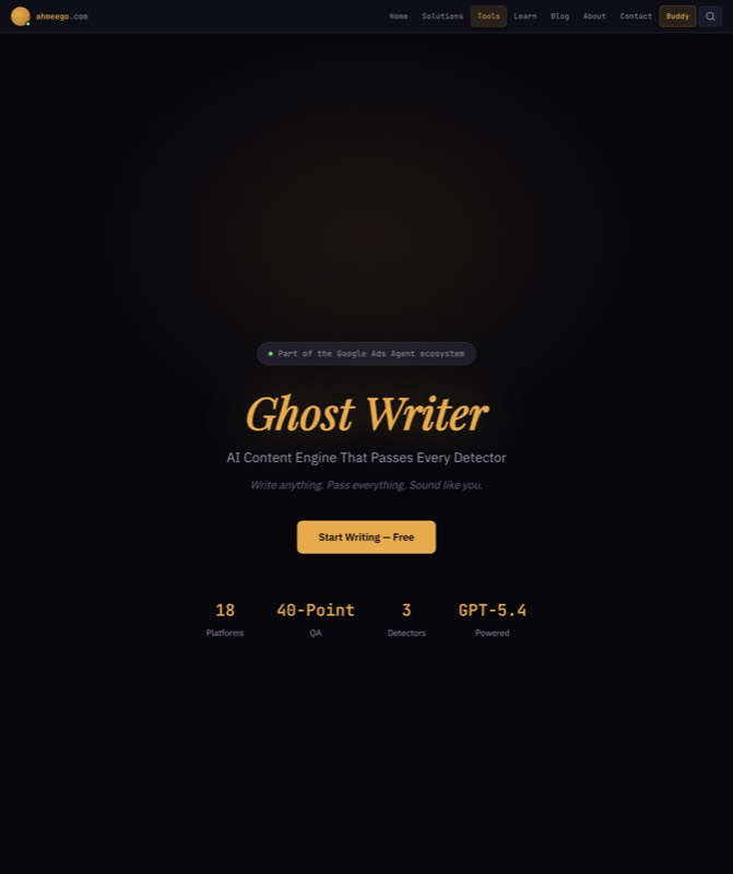 Ghost Writer — AI content engine that passes every detector