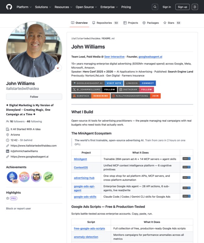 github.com/itallstartedwithaidea — open-source code repositories