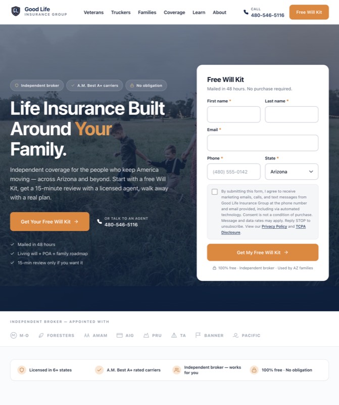 Goodlife Insurance — real Local SEO work