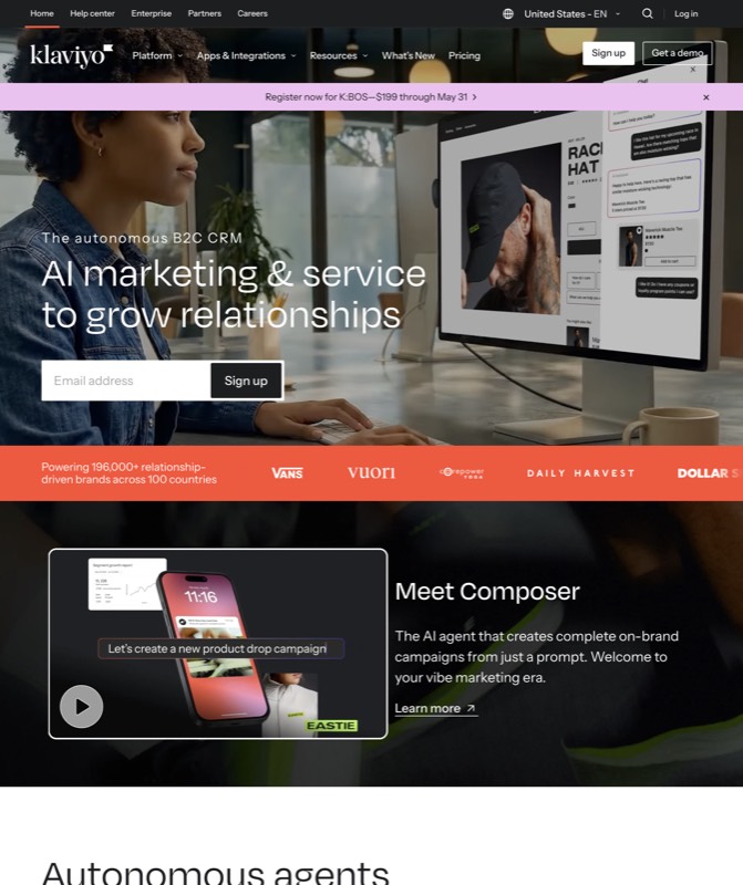 Klaviyo — real Ecommerce work