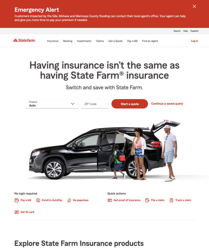 State Farm — real Google Ads work