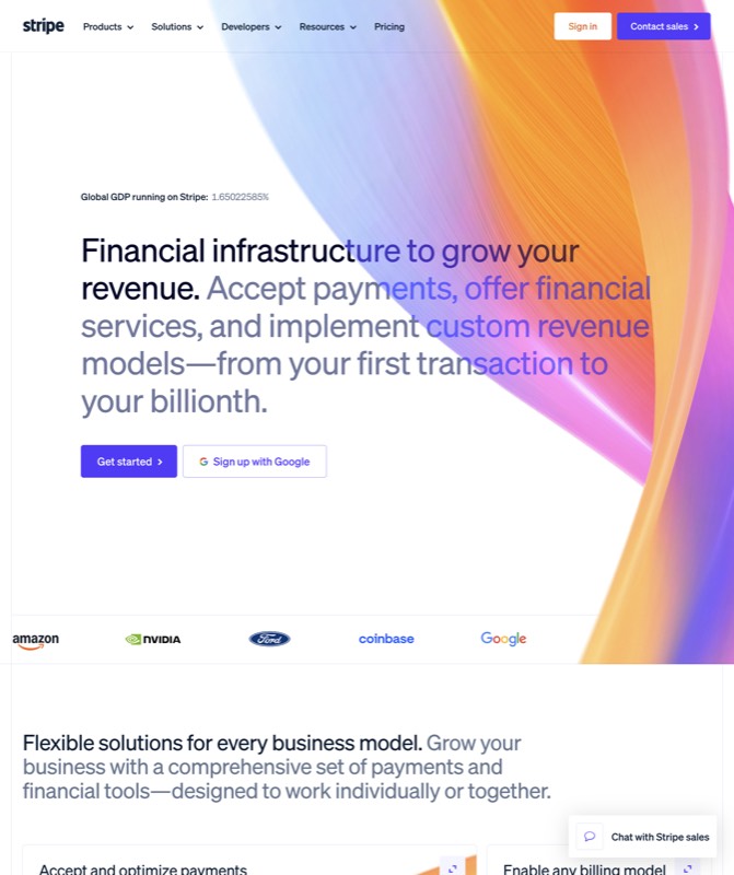 Stripe — real Web Design work